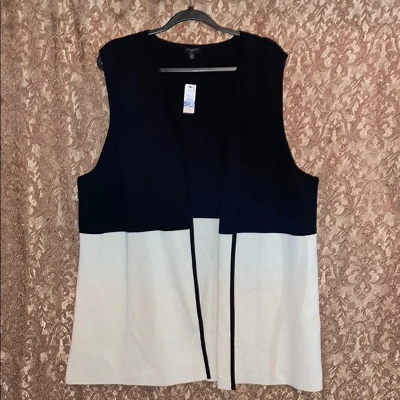 Talbots Black and White Boxy Tank Top/sleeveless vest. Size 3X - Picture 1 of 4